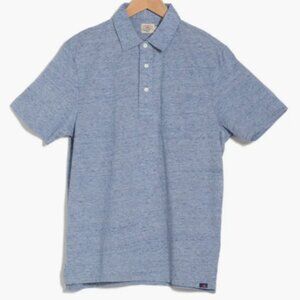 Faherty Heather Stretch Polo XL Light Blue Cotton Blend Premium Polo NWT